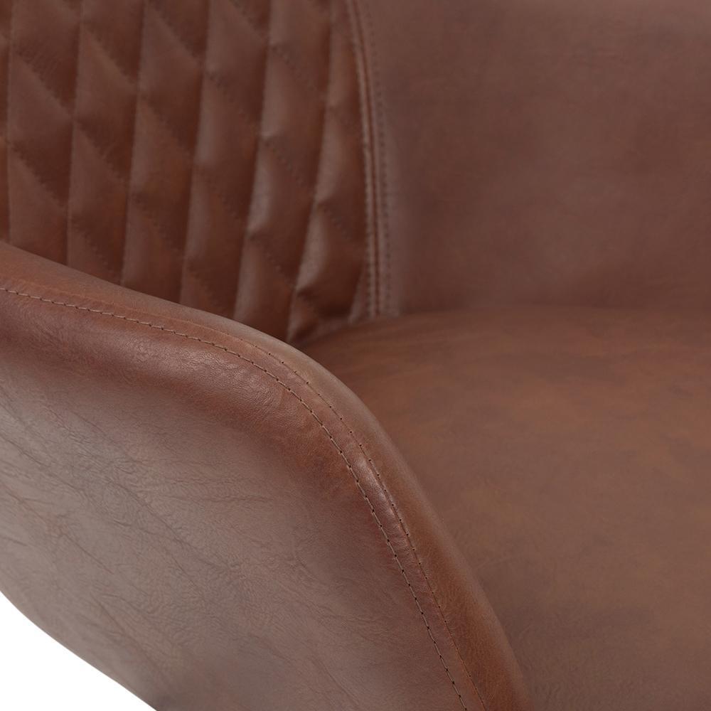 Distressed Cognac Distressed Vegan  Leather | Goodwin Swivel Office Chair