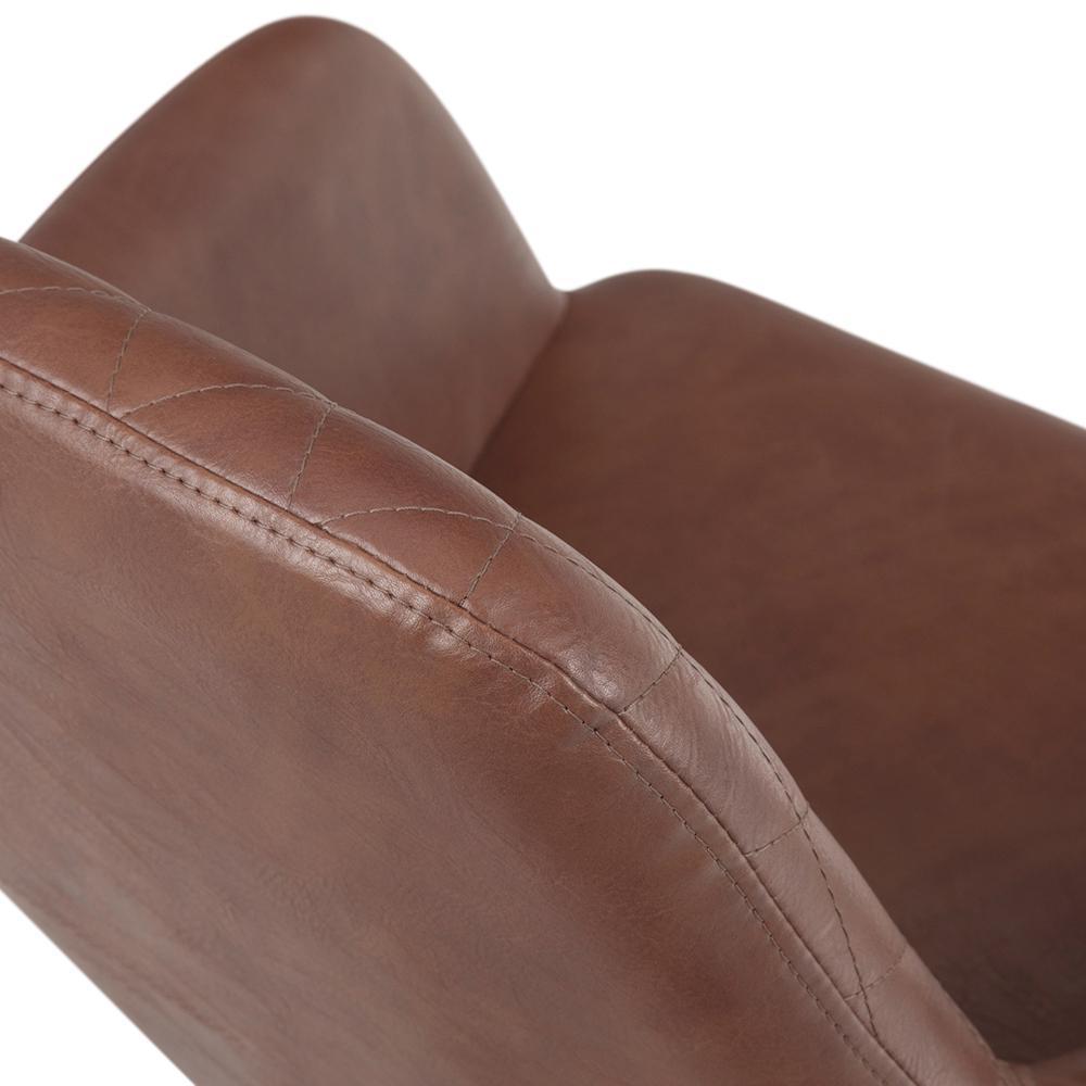 Distressed Cognac Distressed Vegan  Leather | Goodwin Swivel Office Chair