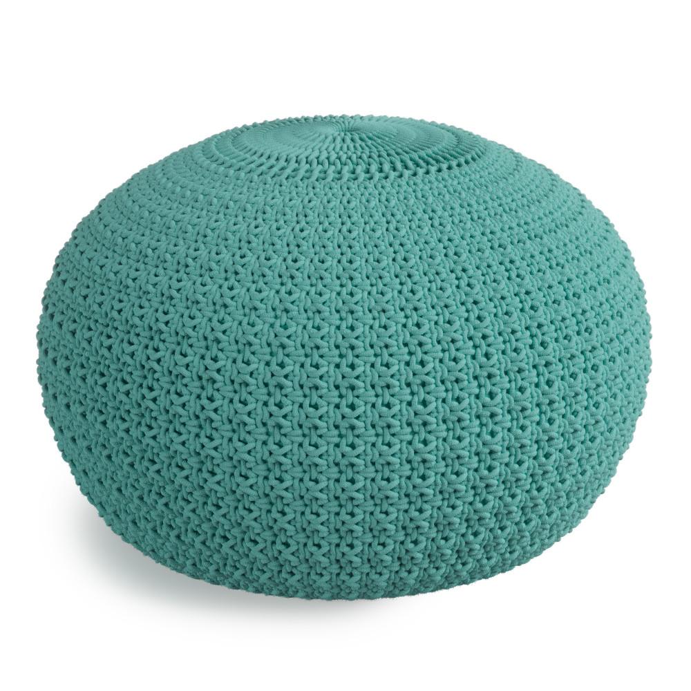 Aqua | Sonata Round Knitted Outdoor/ Indoor Pouf