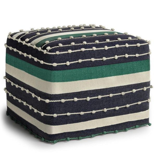 Barker Square Woven Outdoor/ Indoor Pouf