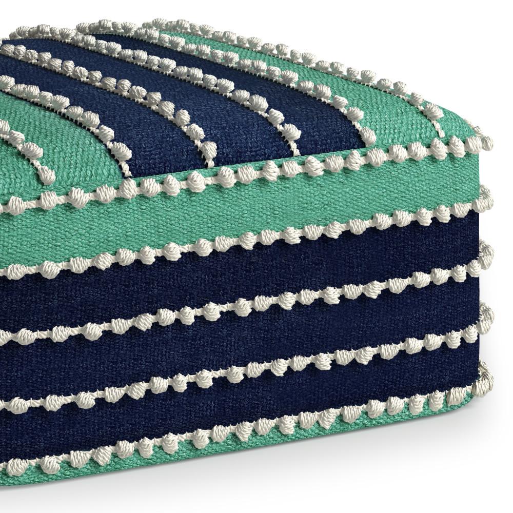 Garbo Square Woven Outdoor/ Indoor Pouf