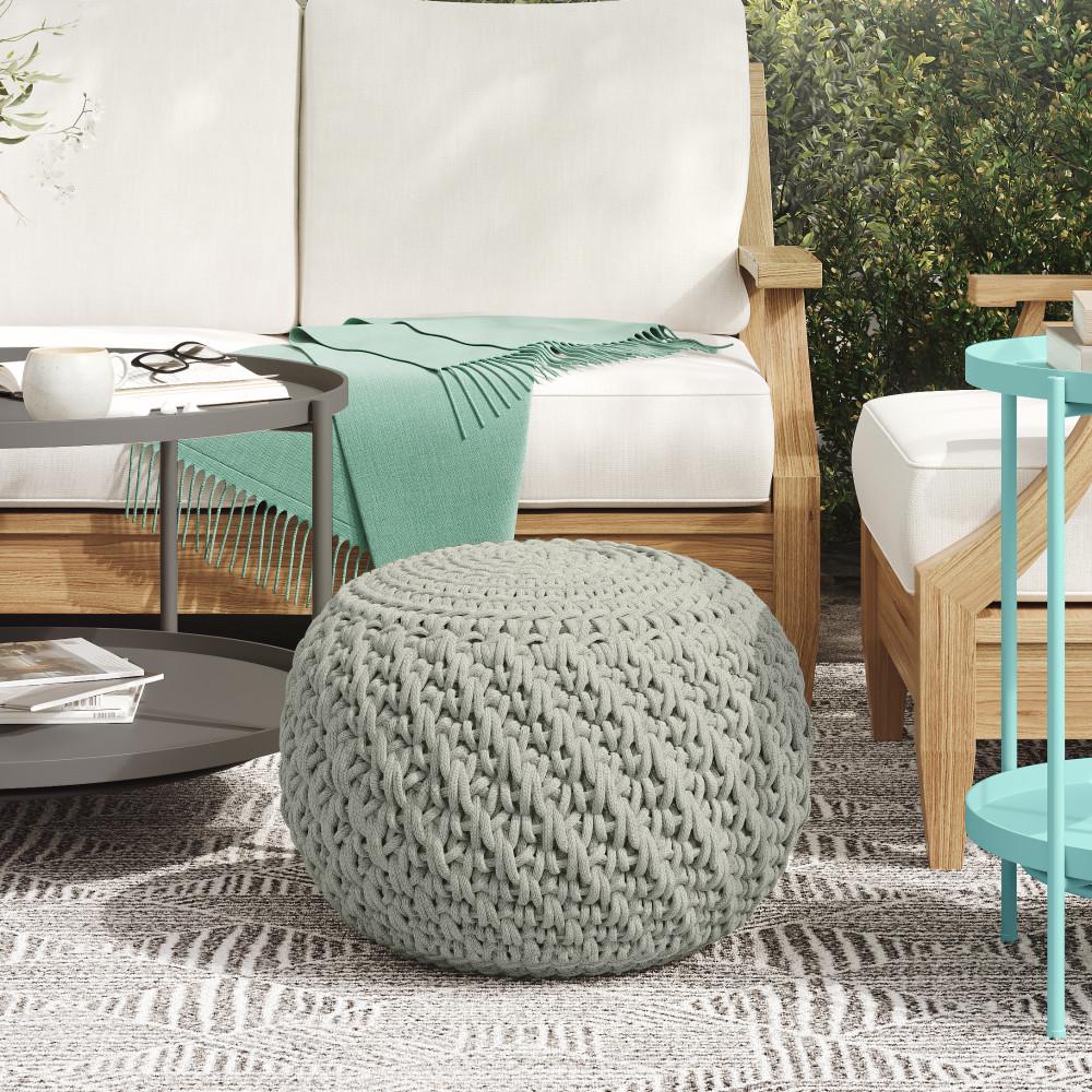 Nisi Round Knitted Outdoor/ Indoor Pouf
