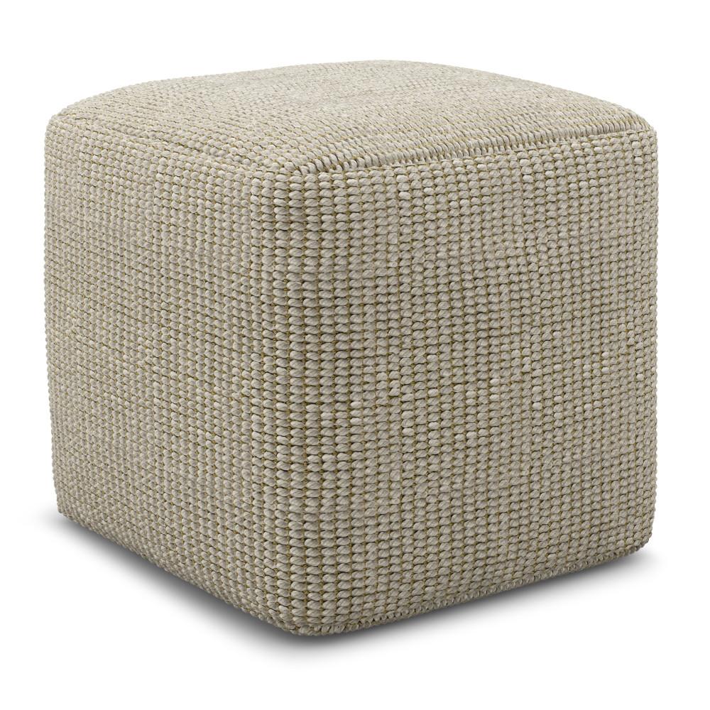 Zelma Square Woven Outdoor/ Indoor Pouf