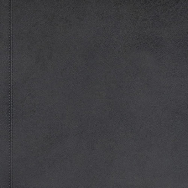 Distressed Black Distressed Vegan Leather | Kingsley Bonded Leather Storage Ottoman
