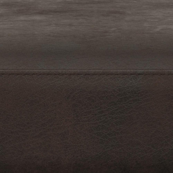 Distressed Dark Brown Distressed Vegan Leather | Milltown Footstool Small Ottoman Bench