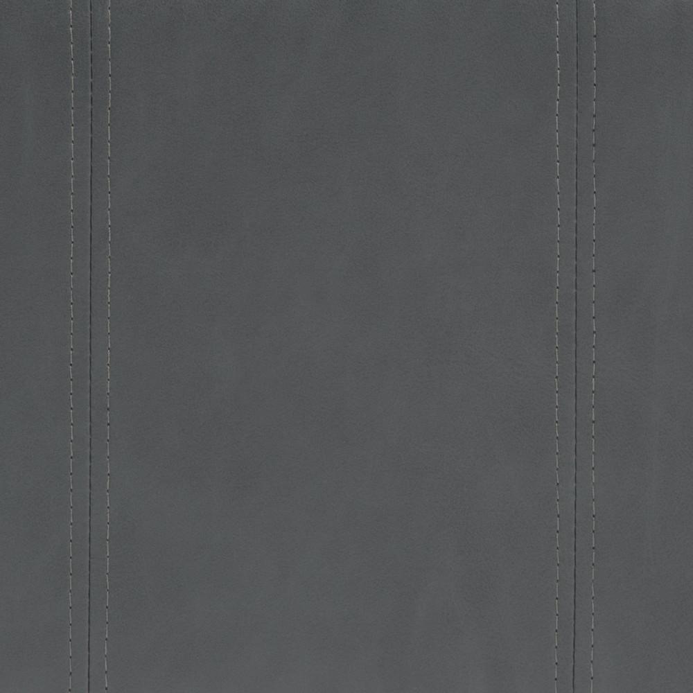 Stone Grey Vegan Leather | Amelia Storage Ottoman Bench