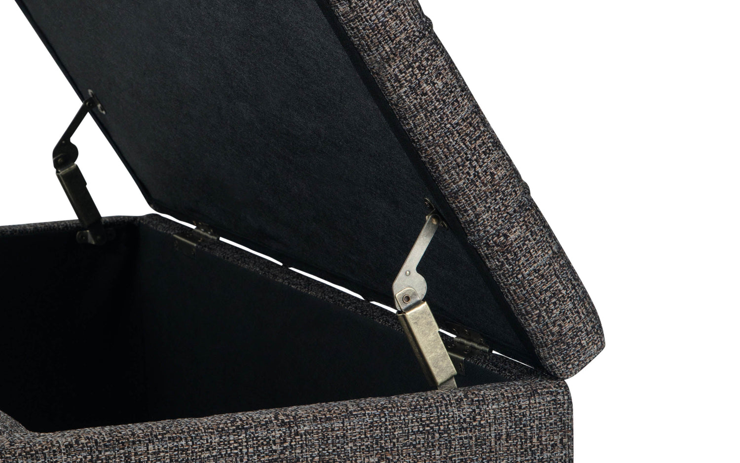 Ebony Tweed Style Fabric | Harrison Coffee Table Storage Ottoman