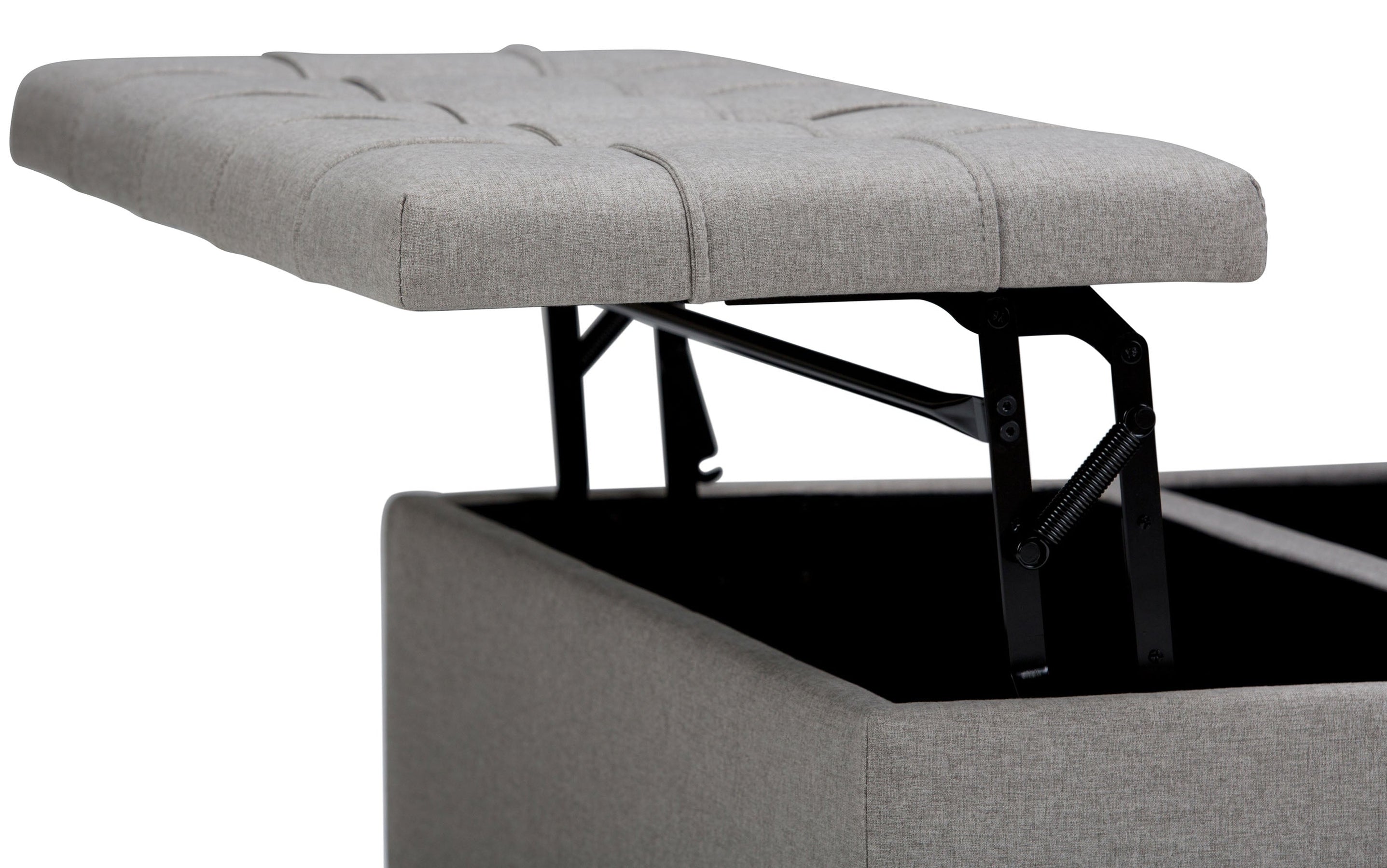 Dove Grey Linen Style Fabric | Harrison Coffee Table Storage Ottoman