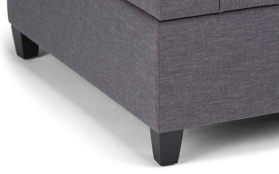 Slate Grey Linen Style Fabric | Harrison Coffee Table Storage Ottoman