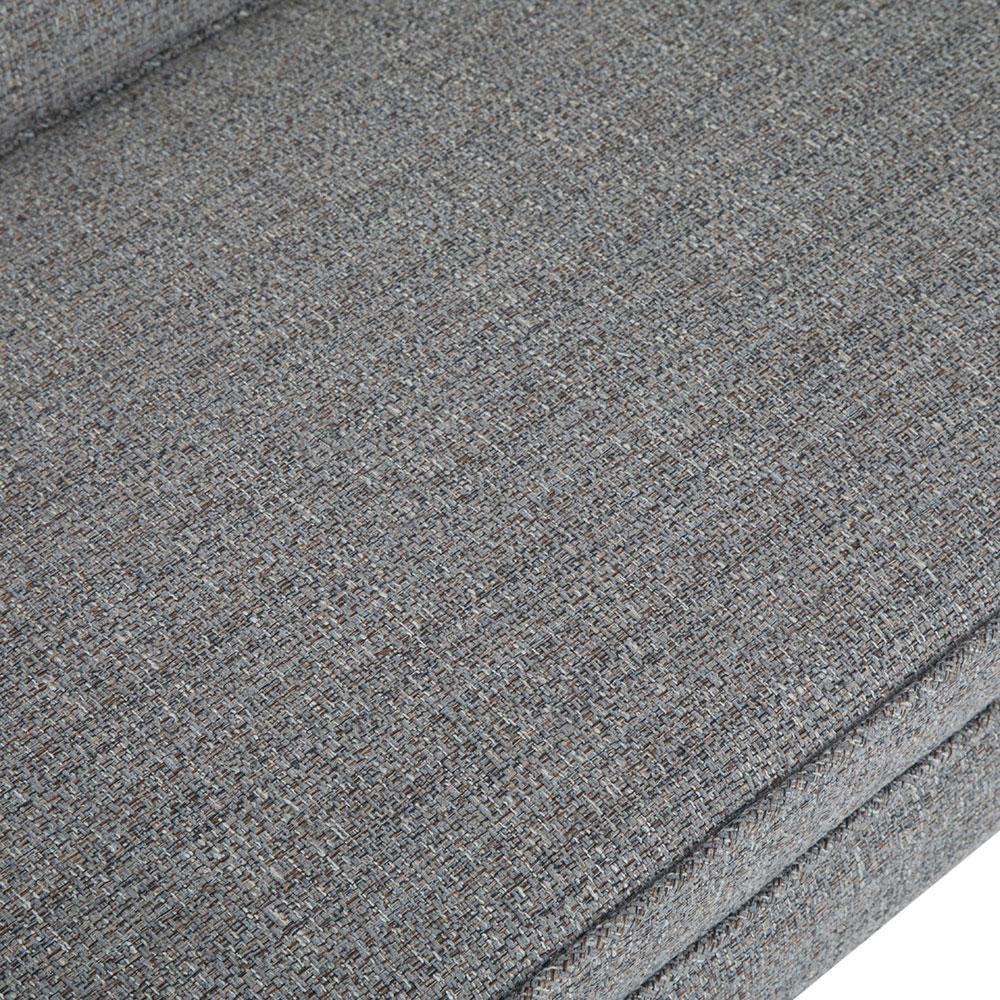 Pebble Grey Tweed Style Fabric | Parris Upholstered Bench