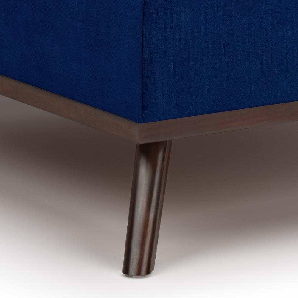Blue Velvet Fabric | Owen Coffee Table Ottoman with Storage