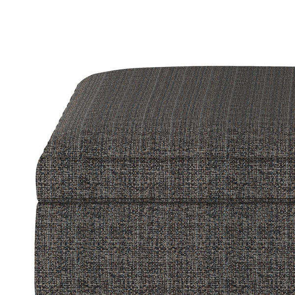 Ebony Tweed Style Fabric | Owen Coffee Table Ottoman with Storage