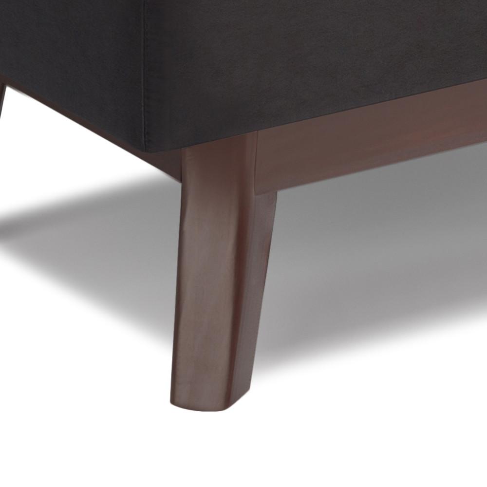 Tanners Brown Vegan Leather | Owen Small Rectangular Storage Ottoman