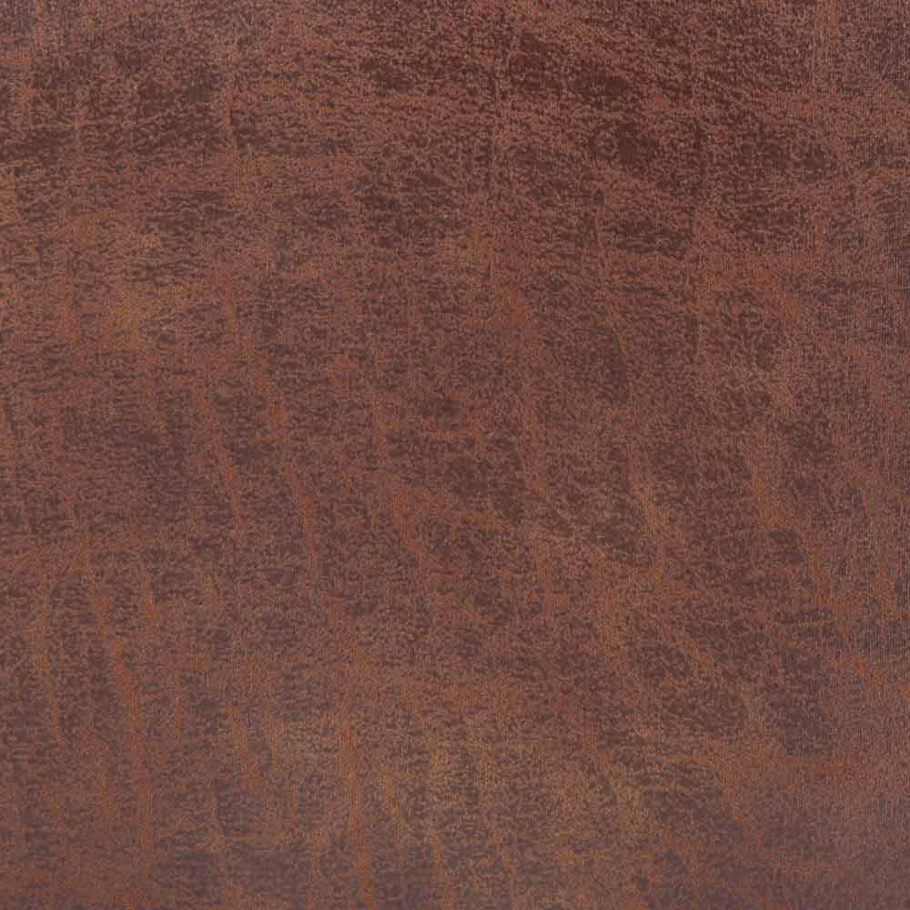 Distressed Saddle Brown Distressed Vegan Leather | Owen Small Rectangular Storage Ottoman