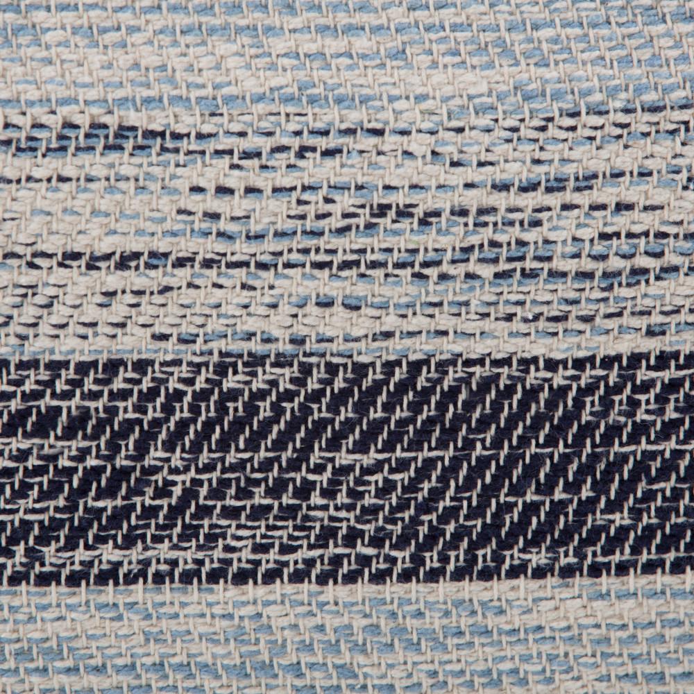 Patterned Blue Melange | Clay Patterned Square Pouf