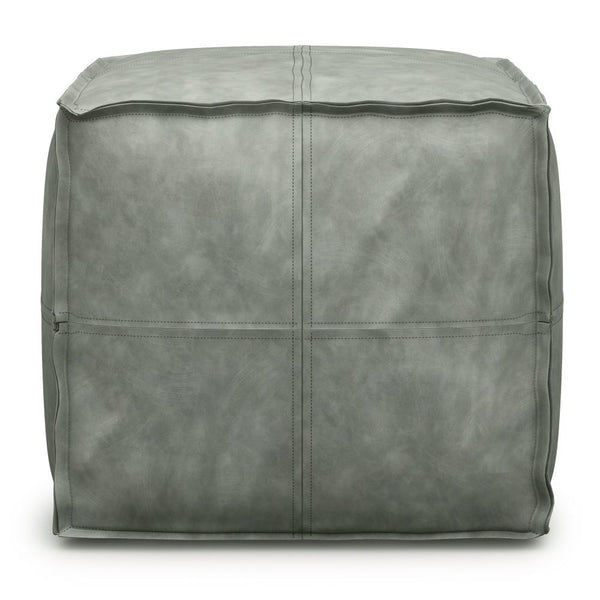 Distressed Grey | Brody Square Pouf