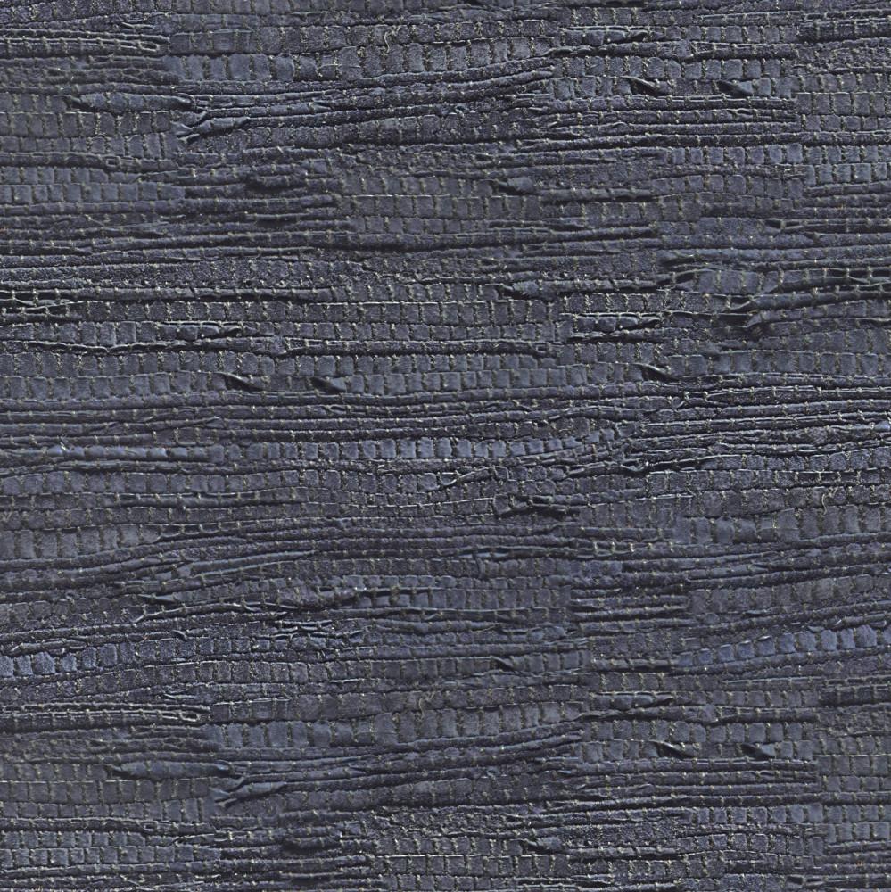 Dark Blue | Fredrik Woven Leather Square Pouf