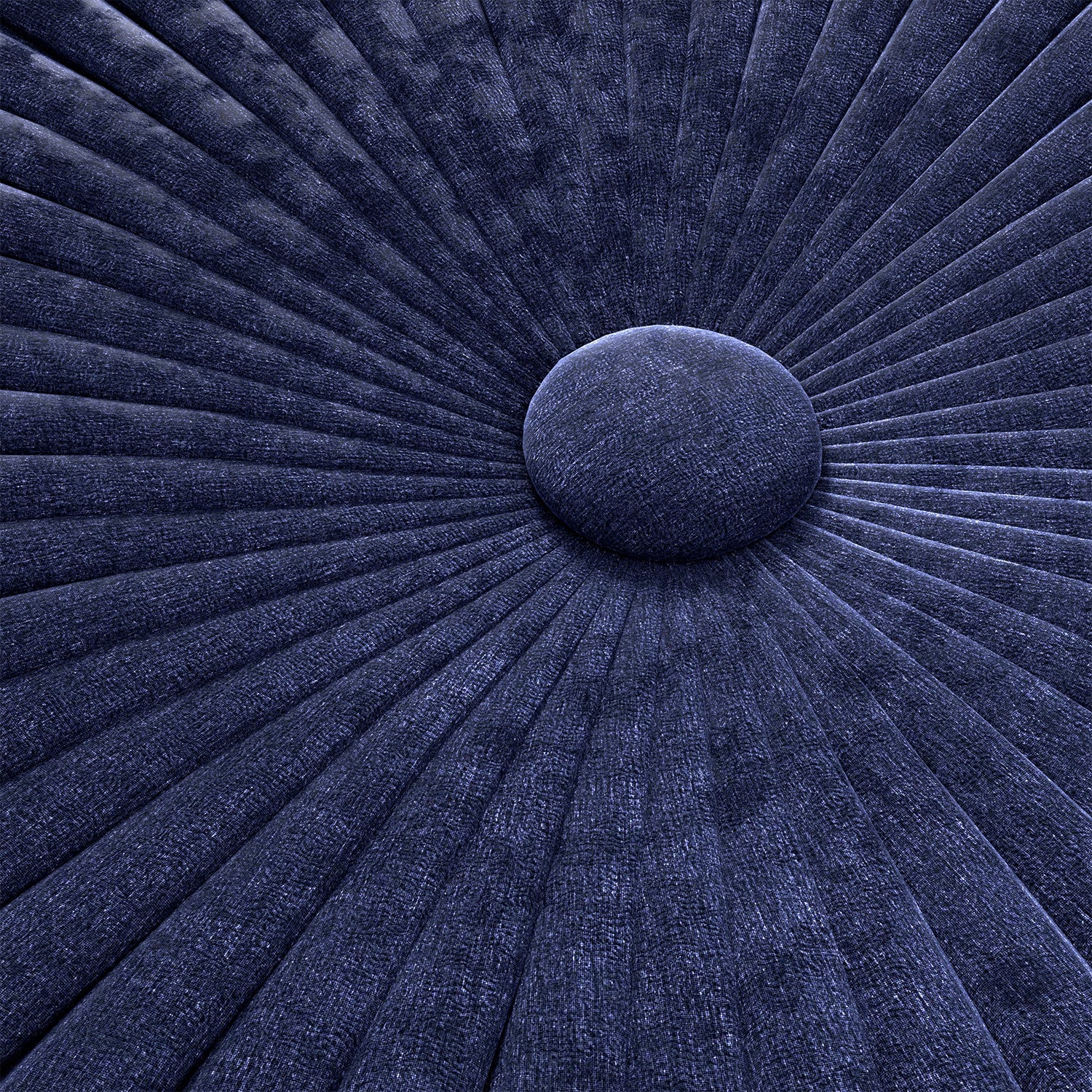 Dark Blue Velvet Fabric |Grafton Velvet Round Pouf