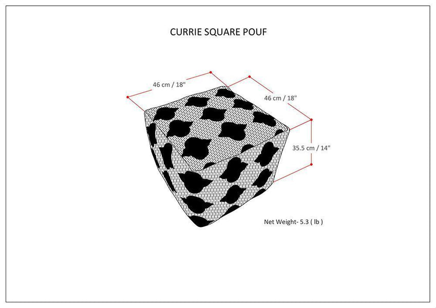 Currie 18 in Wide Square Pouf