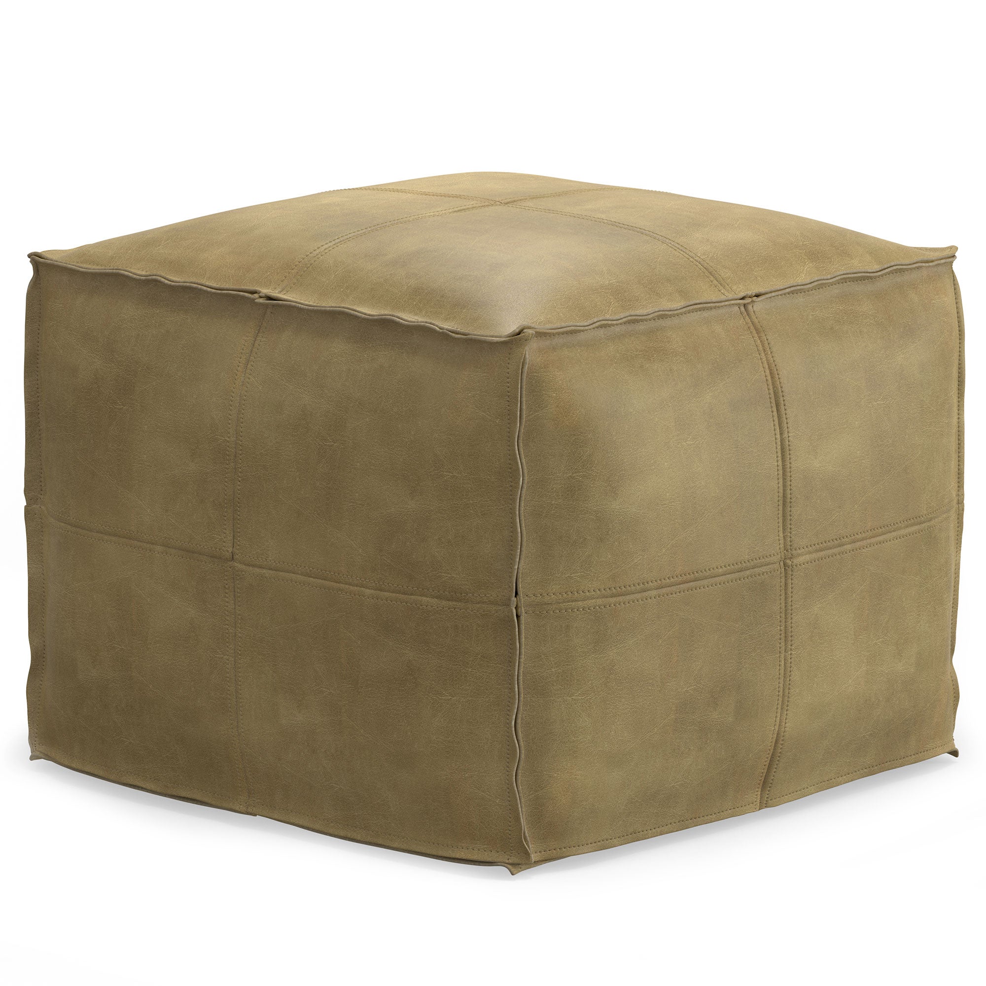 Distressed Sandcastle | Sheffield Square Pouf