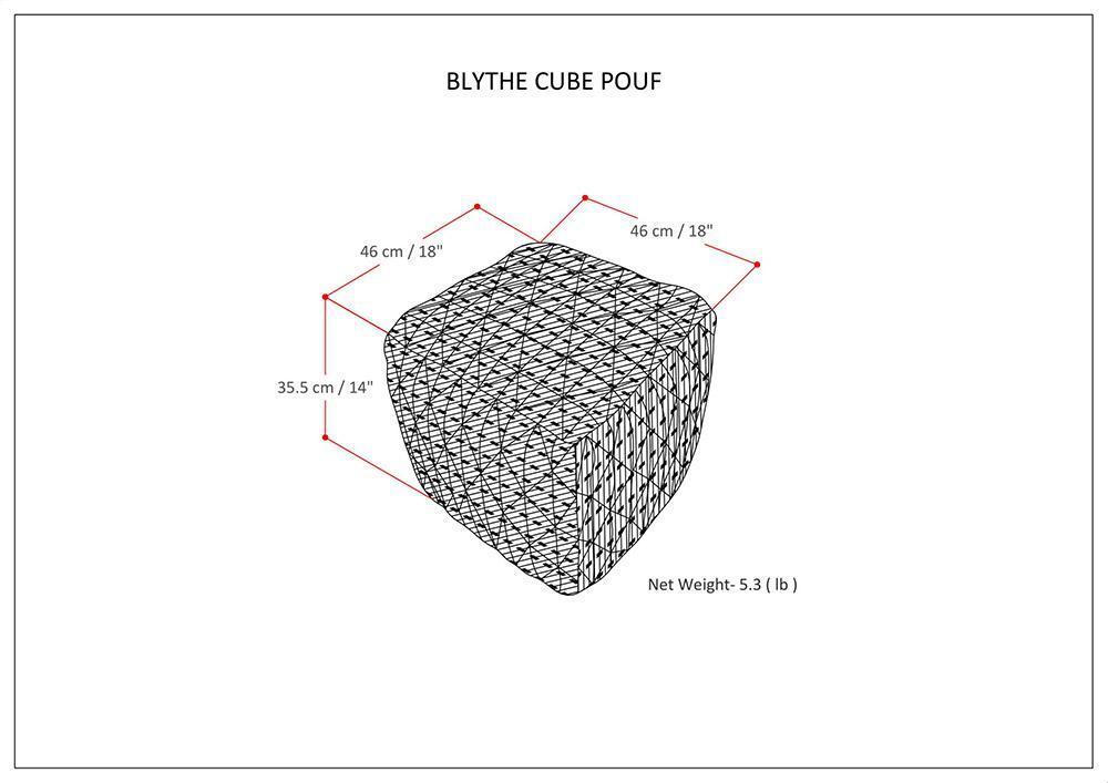 Blythe 18 in Wide Cube Pouf