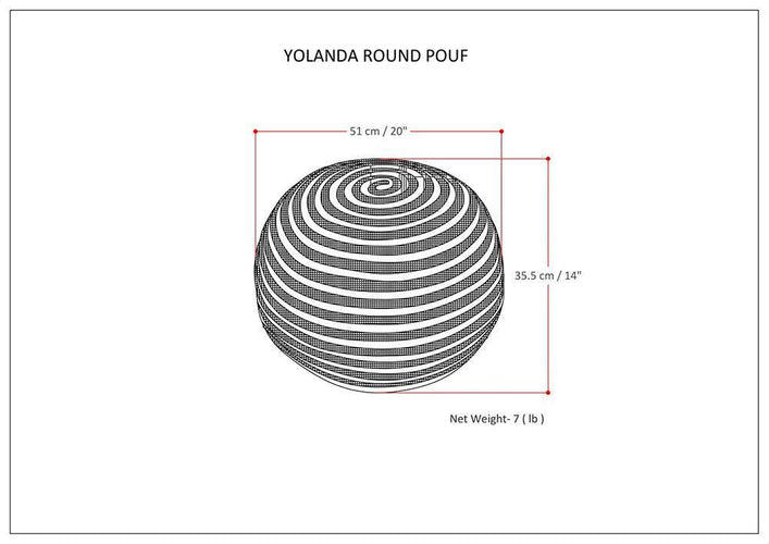 Yolanda Round Pouf