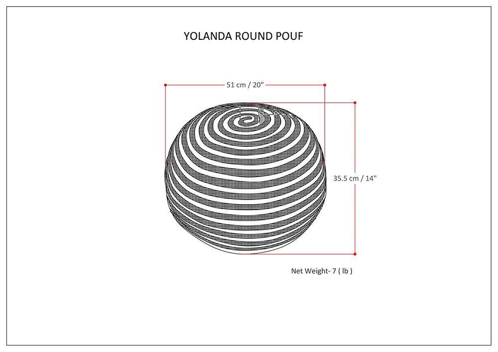 Yolanda Round Pouf