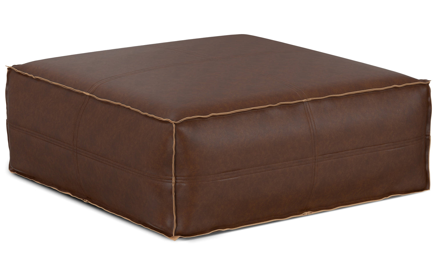 Distressed Dark Brown | Brody Extra Large Pouf