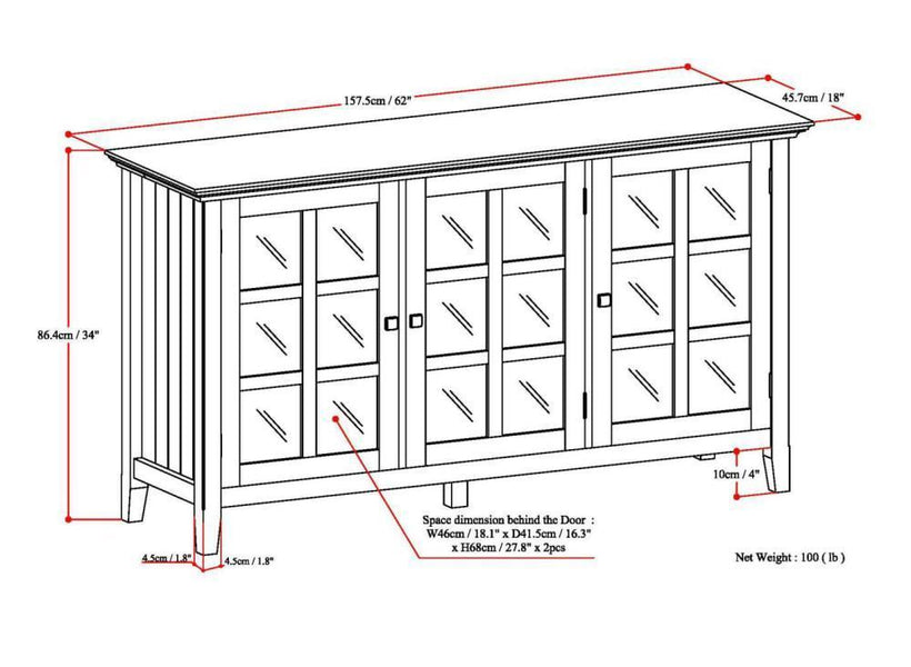 Acadian 4 Drawer Bath Cabinet