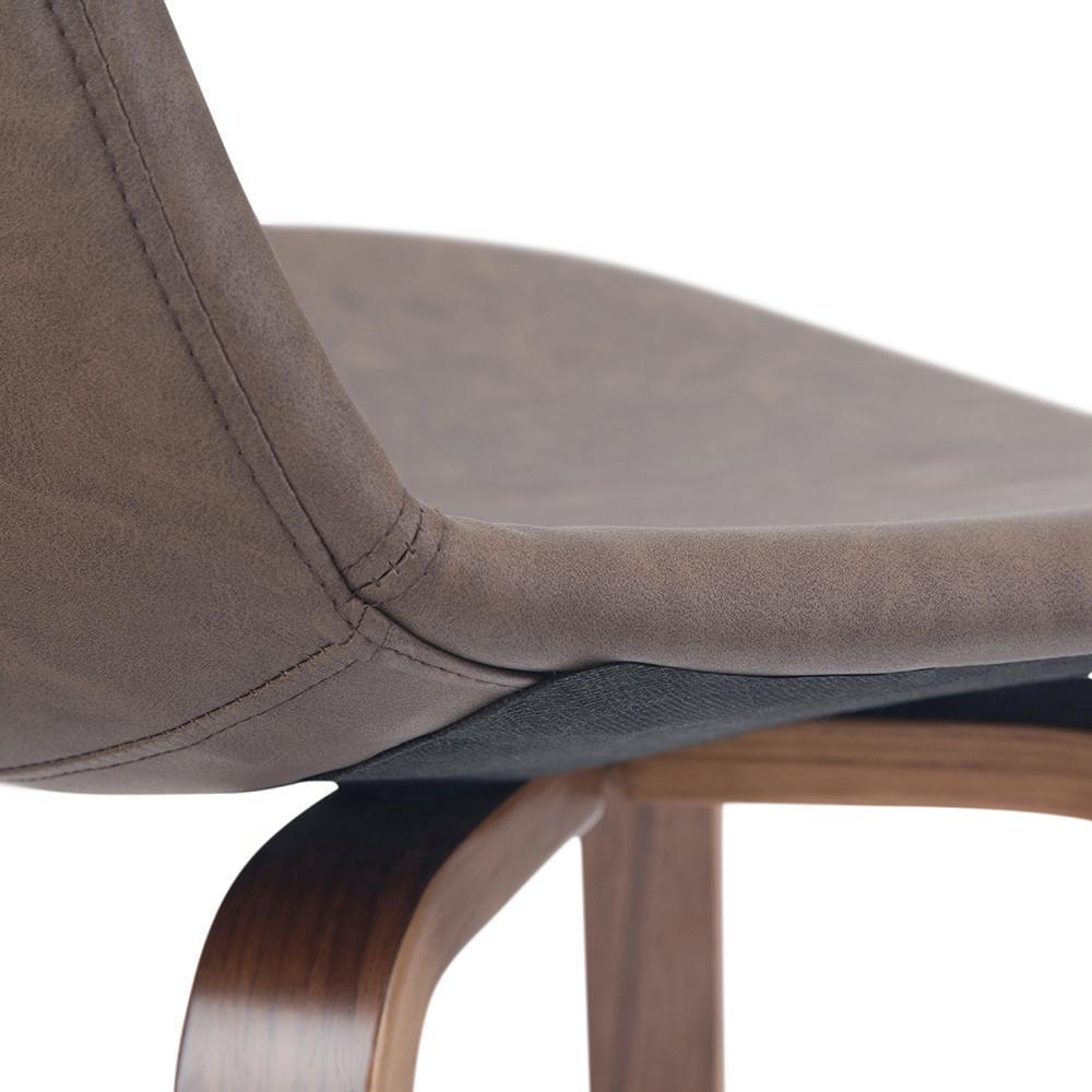 Distressed Chocolate Brown Distressed Vegan Leather Natural | Randolph Bentwood 26 inch Bar Stool (Set of 2)