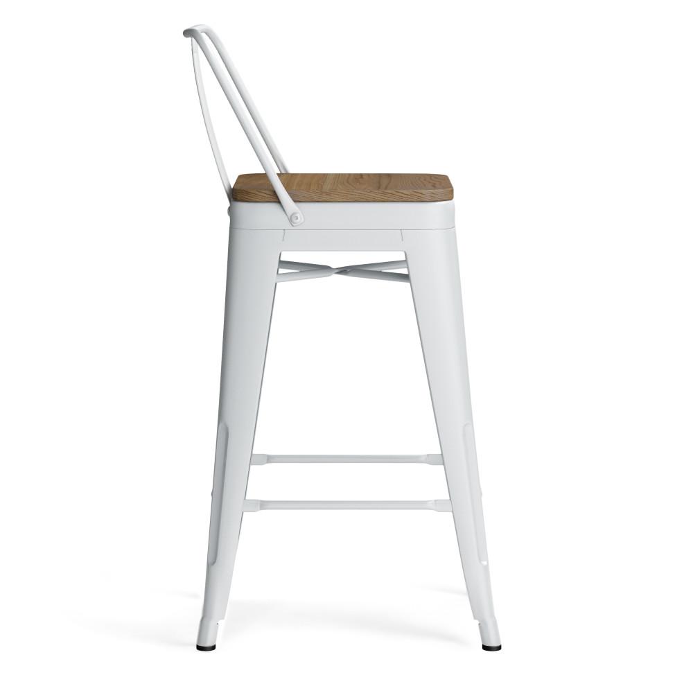 White  24 inch | Rayne 24 inch Metal  Wood Counter Height Stool (Set of 4)