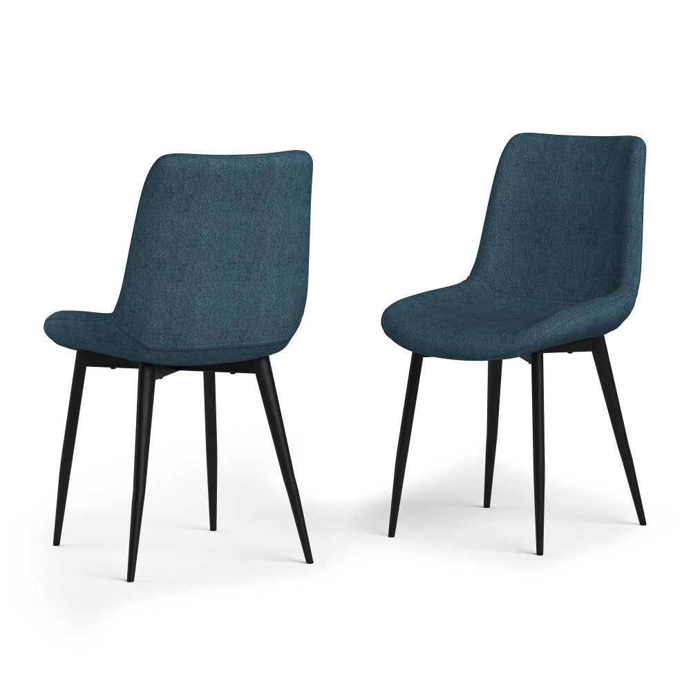 Blue Linen Style Fabric | Rosemead Dining Chair (Set of 2)