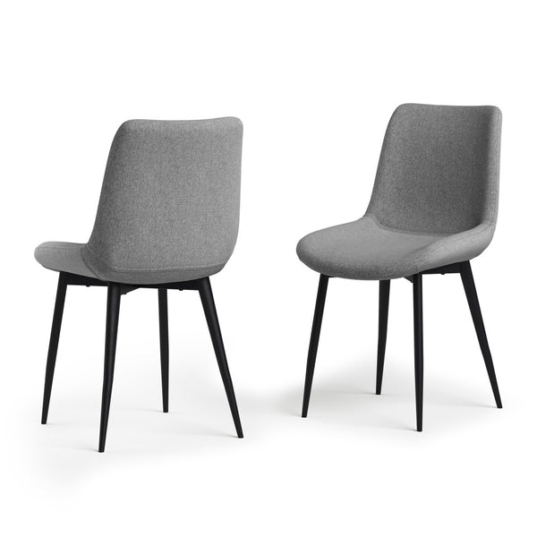 Slate Grey Linen Style Fabric | Rosemead Dining Chair (Set of 2)
