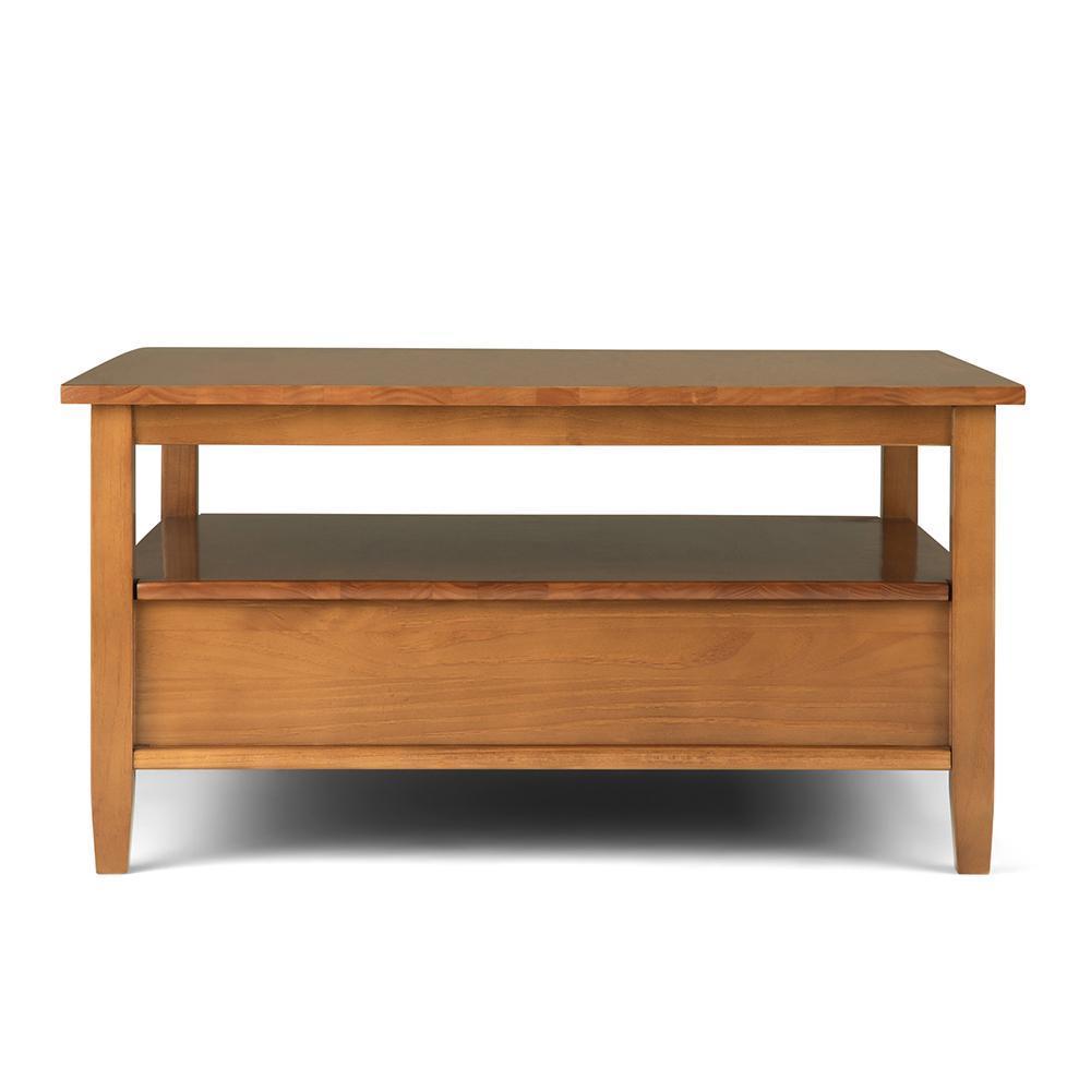 Light Golden Brown | Warm Shaker Square Coffee Table