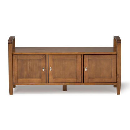 Light Golden Brown | Warm Shaker 44 inch Entryway Bench