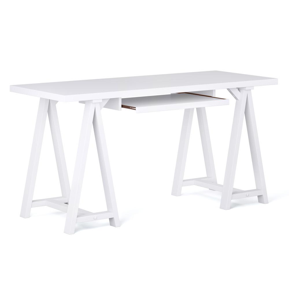 White | Sawhorse 60 inch Desk