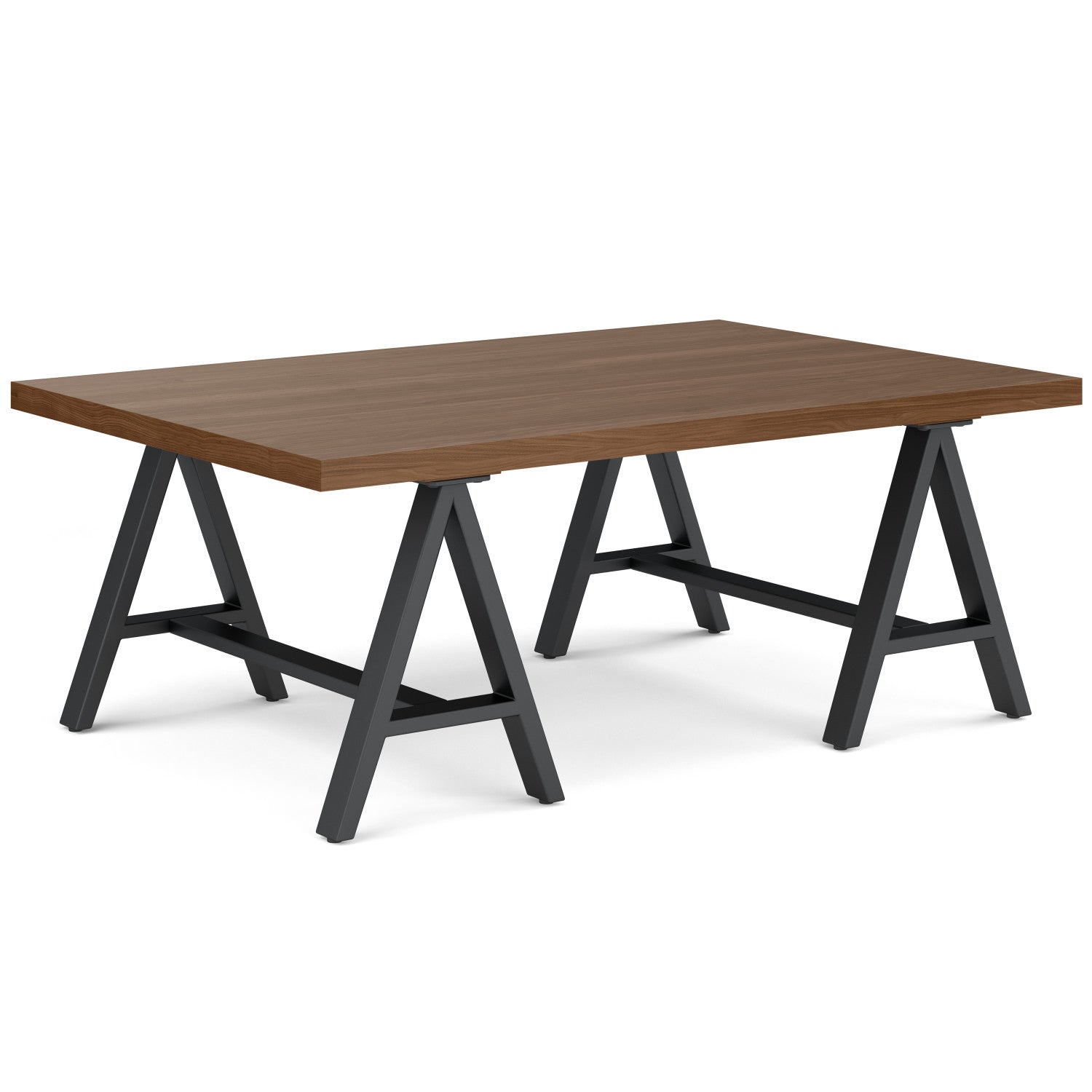 Sawhorse Metal/Wood Coffee Table