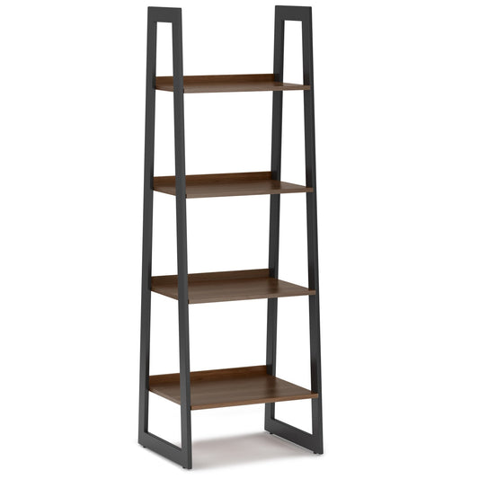 Sawhorse Metal/Wood Ladder Shelf