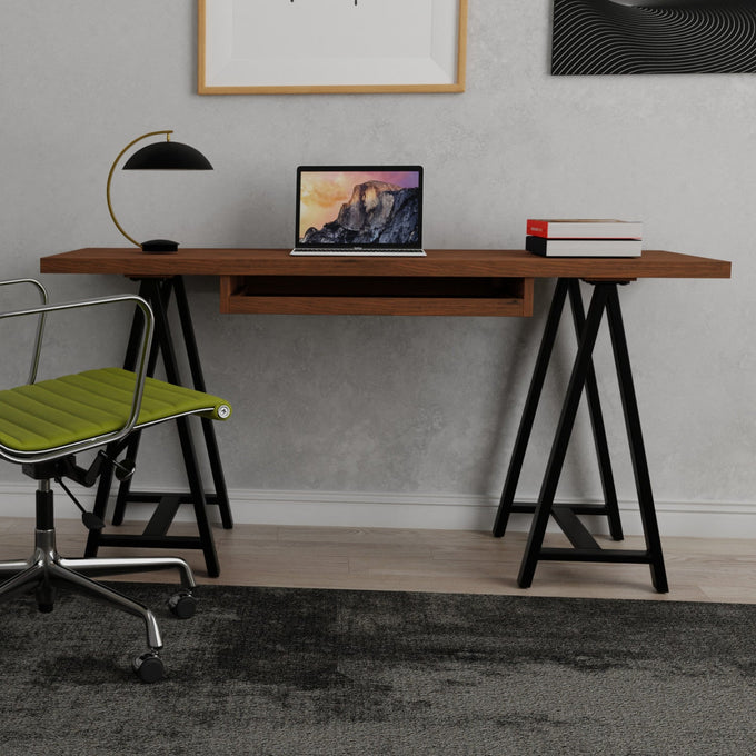 Sawhorse Metal/Wood Desk