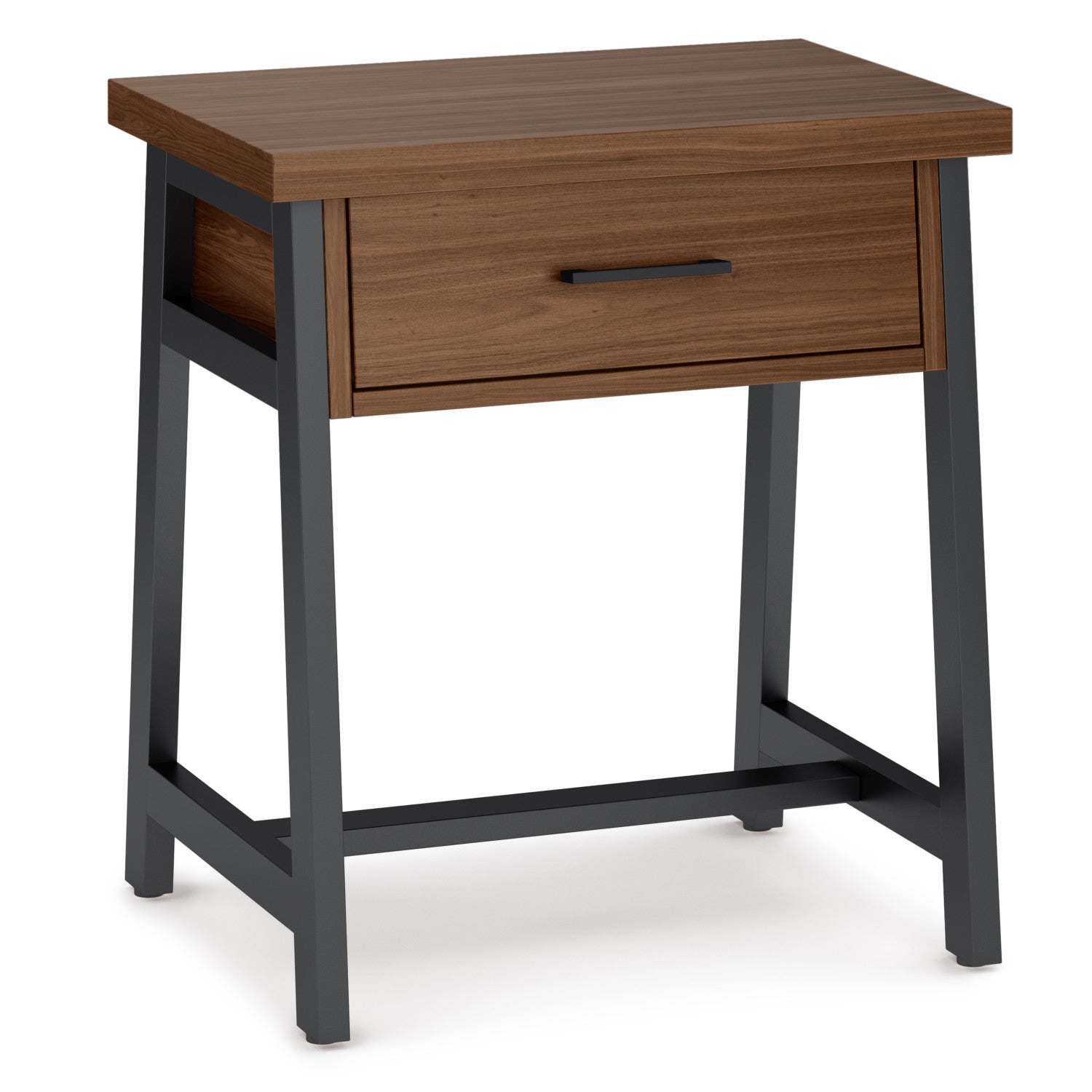 Sawhorse Metal/Wood Bedside Table