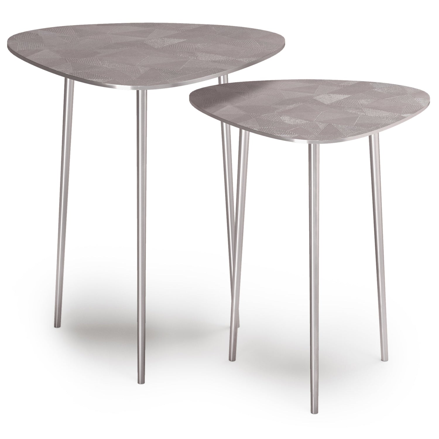 Shelton 2 Pc Metal Nesting Table