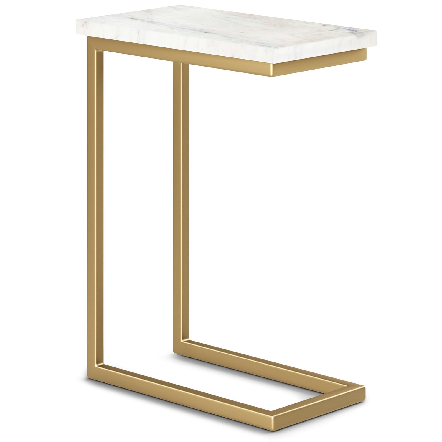 Gold | Skyler C Side Table with Marble Top