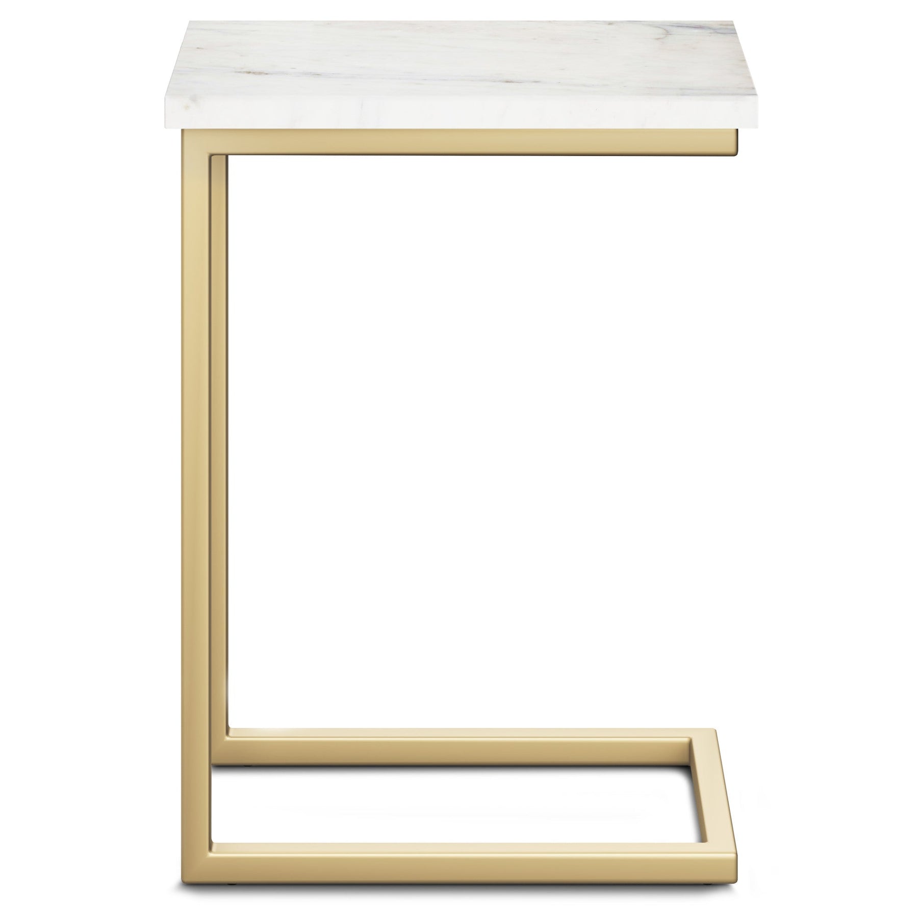 White Gold | Skyler C Side Table with Marble Top