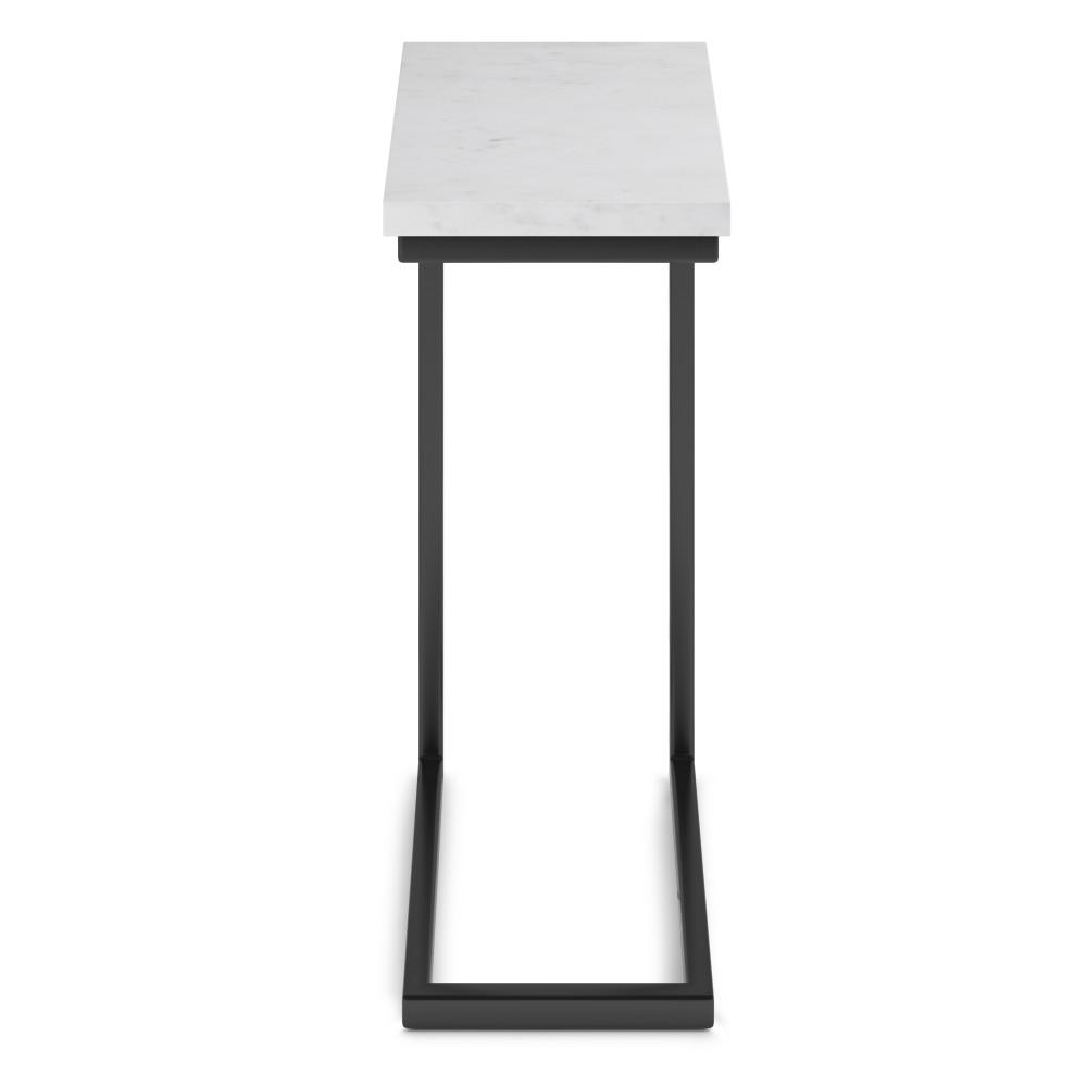 White Black | Skyler C Side Table with Marble Top
