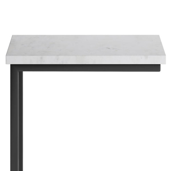 White Black | Skyler C Side Table with Marble Top