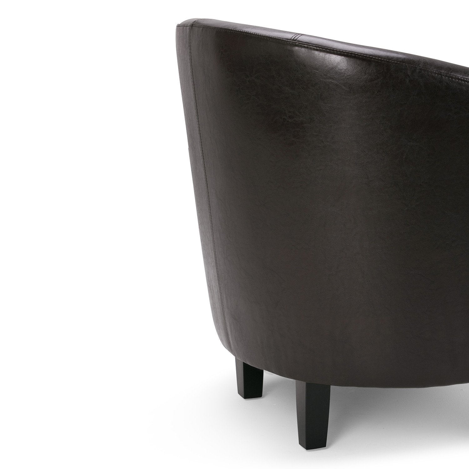 Dark Brown Vegan Leather | Austin Vegan Leather Tub Chair