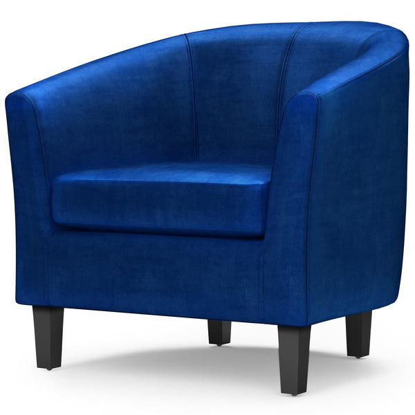 Blue Velvet Fabric | Austin Vegan Leather Tub Chair