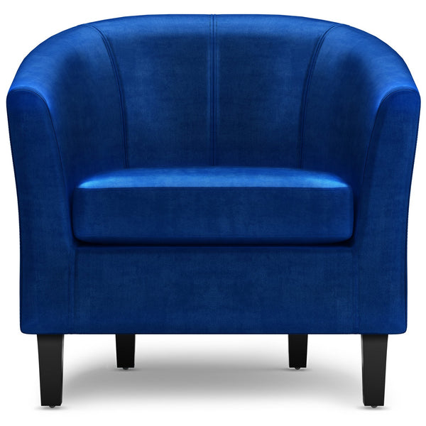 Blue Velvet Fabric | Austin Vegan Leather Tub Chair