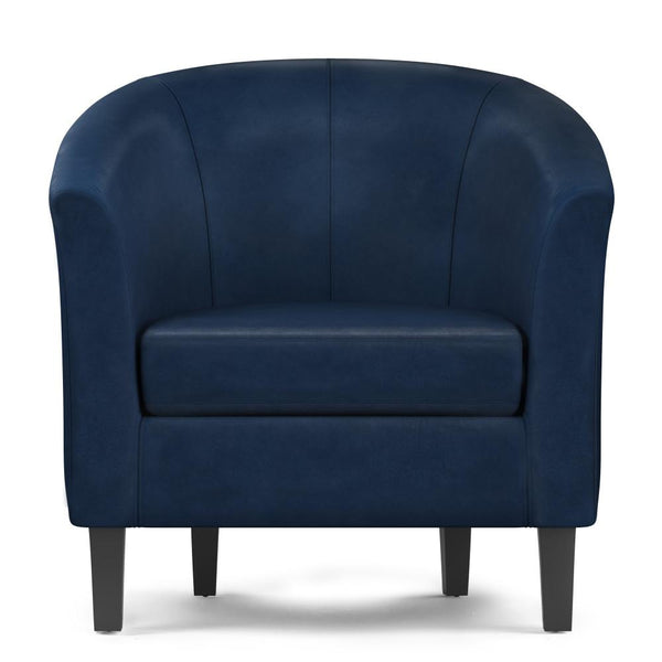 Distressed Dark Blue Distressed Vegan Leather | Austin Accent Chair