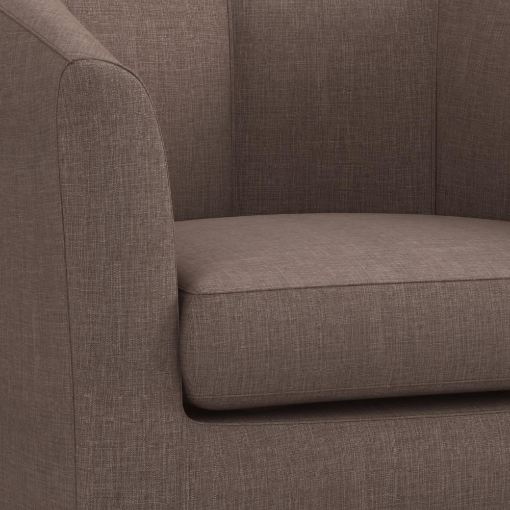 Light Mocha Linen Style Fabric | Austin Tub Chair